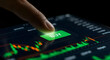 © Sowrav - Businesswoman hands or stock trader analyzing stock graph chart forex charts by indicator using laptop to buy or sell stock, double exposure graph, internet trading, investment
