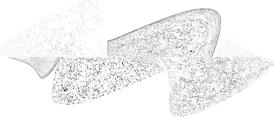 Wall Mural - sprayed black wavy line .graffiti art design . noise dispersion logo . spray effect .grunge curved l