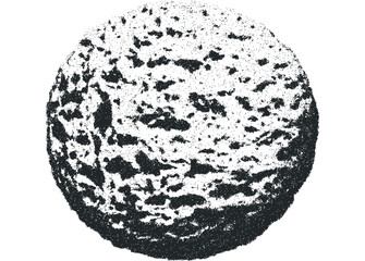 Wall Mural - textured sphere overlay with speckled grunge effect. vector hand drawn illustration