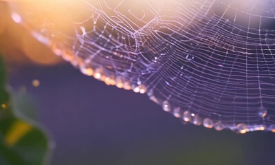 spider web in the morning dew