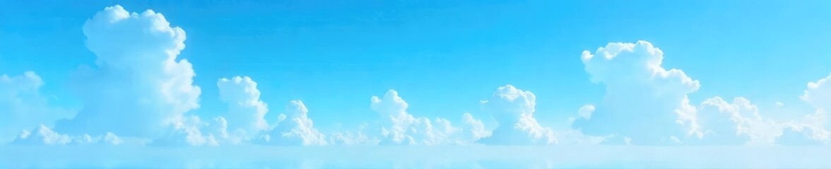 Wall Mural - Vast, endless sky painted in vibrant shades of blue, a tranquil and serene summer's day scene Perfect for travel, nature, and weather-related projects , bluesky, calm
