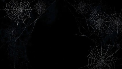 Spooky Spiderwebs Halloween Background