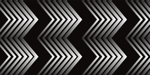 Abstract grayscale chevron pattern with varying line thicknesses creating a dynamic visual texture.