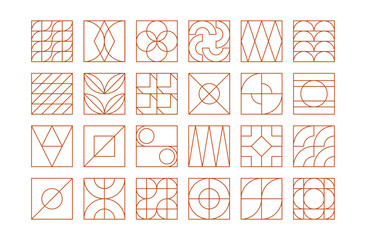 Wall Mural - Set, collection geometric shapes. Trendy set with shapes. set of black shapes, geometric abstract shapes. Modern design card, invitation, wallpaper, poster