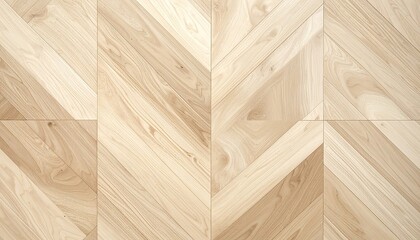 Light beige wooden floor with a geometric pattern