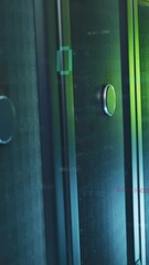 Wall Mural - animation of data processing over computer servers