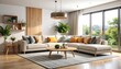 © Bihi - Modern living room with natural elements