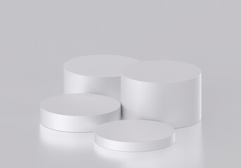 Wall Mural - White product display podium in studio room, for display presentation