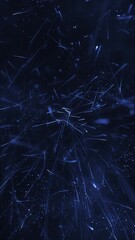 Wall Mural - Elegant blue abstract background with glittering shiny particles, shimmering bokeh light and radiating light beams. Magical stardust effect. Vertical animation.
