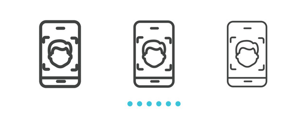 face organize icon. Thin line icon vector