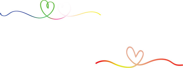 heart gradient and a sign of love in a continuous one line drawing. Heart lines. Symbol of love one line abstract minimalist outline drawing
