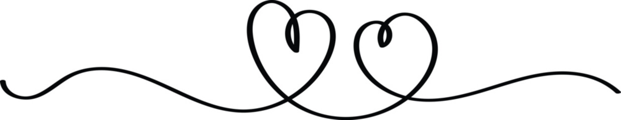 heart and a sign of love in a continuous one line drawing. Heart gradient lines. Symbol of love one line abstract minimalist outline drawing
