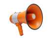 © Luke - Isolated orange megaphone announcement broadcasting communication equipment loud speaker