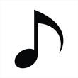 © Zion - Black eighth note symbol on a clean white background music