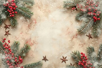 Canvas Print - chirstmas tree border backgrounds christmas plant.