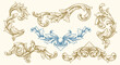 © bow - flourish vignette scroll victorian deco swirl arabesque damask calligraphic ornamental royal
