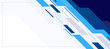 © mukhamad - Modern blue geometric shapes and diagonal lines create a dynamic abstract background for technology or business concepts