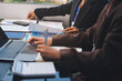 © Ketnapa - Success, audience with an applause and in a business meeting at work with a lens flare together. Achievement or celebration, motivation and businesspeople clapping hands for good news or support
