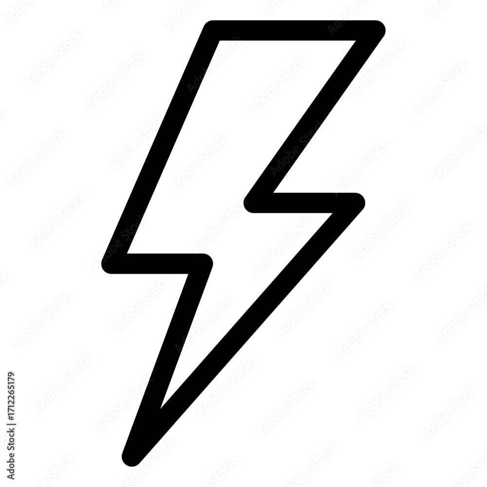 Dynamic lightning bolt representing energy, power, and speed for ...