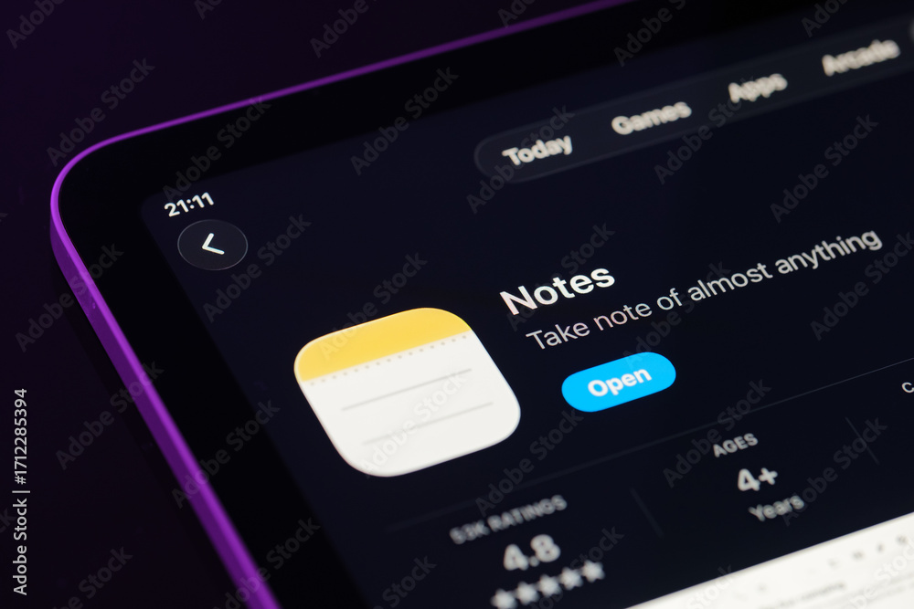 Notes on iPad App Store, Apple Liquid Glass design and icon shown ...