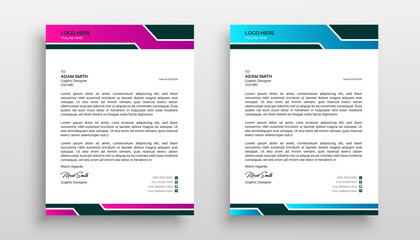  Professional corporate company business letterhead template design