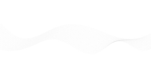 Flowing wavy dots particles wave pattern curve halftone gradient lines shape isolated on transparent background. Digital future technology concept, science, banner, template, business, music. Vector	