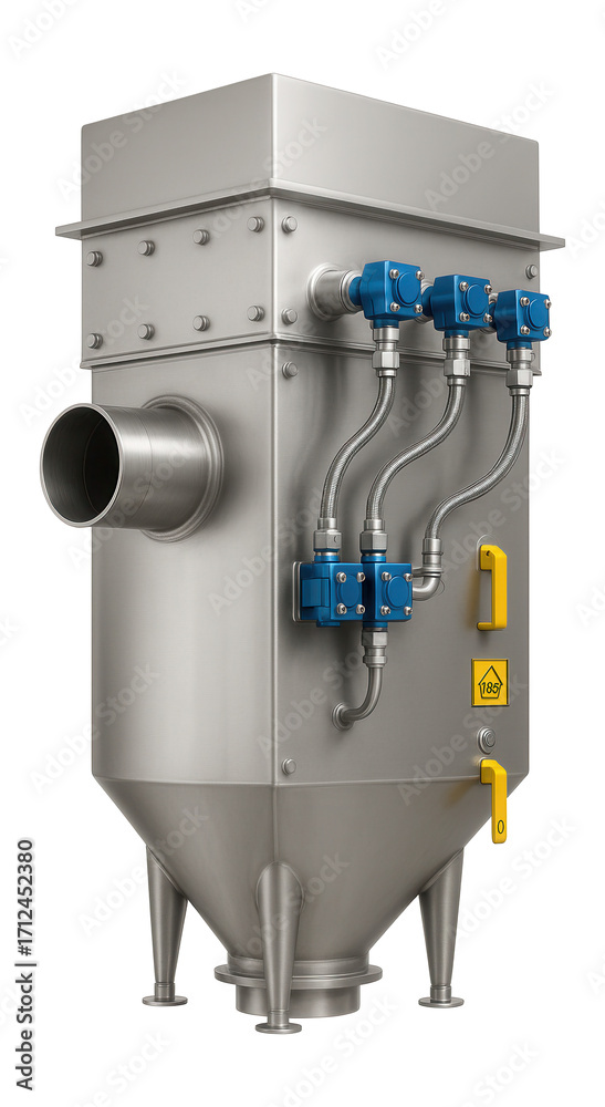 Pulse jet dust collector with a pulse cleaning system and a top-access ...