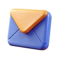 3D Render of an Isolated Email Envelope with Modern Design Style