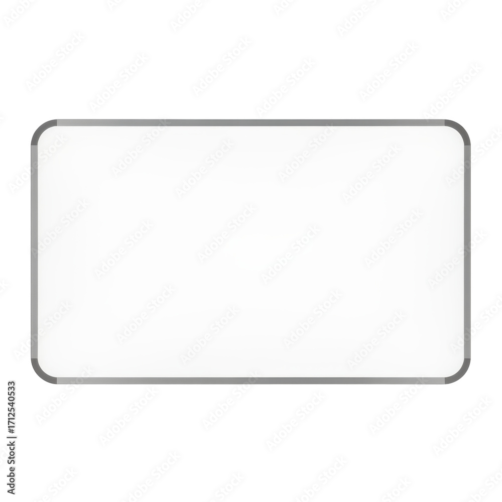 Sleek rectangular display with rounded edges for modern interface ...