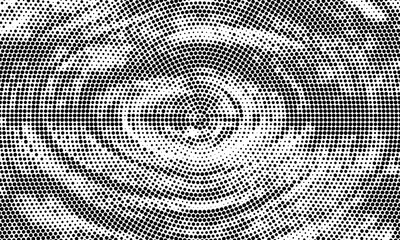 Wall Mural - Vector halftone dots background, fading dot effect. Imitation of a mountain landscape, banner, shades of gray.