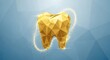 © Luna - Golden Low Poly Tooth Dental Health Image.