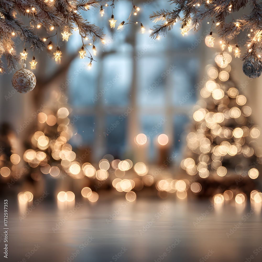 Festive holiday celebration cozy living room photo warm ambiance close-up christmas spirit
