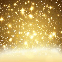 Wall Mural - Christmas golden background lights atmosphere sparkling.