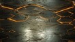 © Charoen - sci-fi reactor core floor texture, glowing energy lines, metal panels with corrosion, bolts, cinematic grunge sci-fi design
