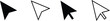 © Asia - Cursor mouse pointer icon set collection group in black flat and line style, arrow click navigation symbol pack, web UI interface computer pointer sign bundle, silhouette outline illustration vector