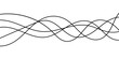 © Line Wave - Thin line wavy background on white background.  Flowing wave line background on white page. Rippled isolated abstract wavey background icons. Graphical abstract curved wave icon set. EPS 10.