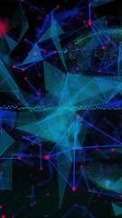 Wall Mural - animation of network of connections over globe on black background