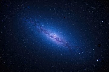 nighttime scene of the unrestricted blue cosmos
