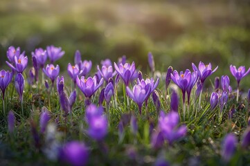 Wall Mural - Spring Flowers in a Field