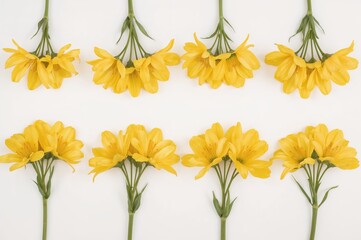 Wall Mural - Double row card with yellow blossoms