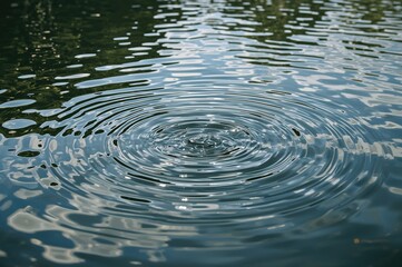 Wall Mural - reflection of ripples on the water surface