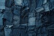 Overhead view of stacked denim pants