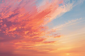 Wall Mural - abstract background of a sunset sky