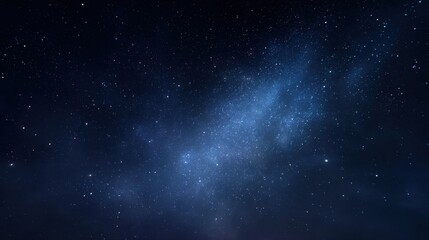 Starry night sky background with the glowing Milky Way galaxy and cosmic dust.