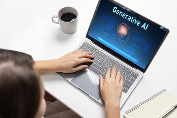 Generative AI virtual assistant tools for prompt engineer and user for ease of engage artificial intelligence AI technology help people to work with generative AI functions by prompting the AI brisk