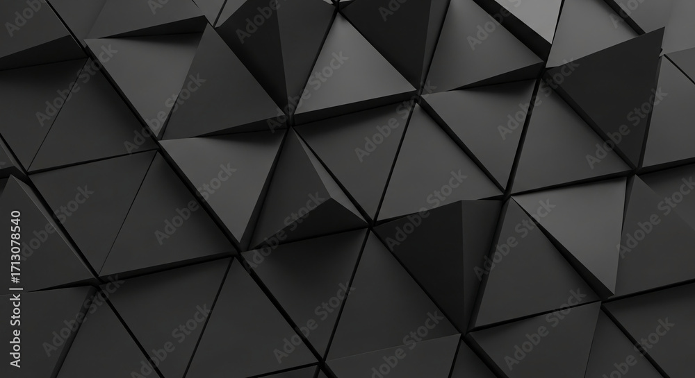 Abstract image of dark gray triangular shapes, creating a textured ...