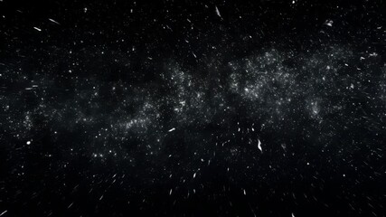 Wall Mural - A mesmerizing video of a starry night sky from a wide-angle perspective, capturing the vastness and mystery of the universe in a cosmic display. Live desktop wallpaper.