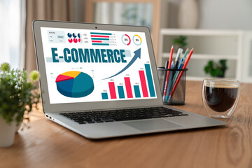 Wall Mural - E-commerce data software provide modish dashboard for sale analysis to the online retail business