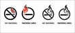 © MdSohel - Smoking and No Smoking Area Signs with Cigarettes and Flames