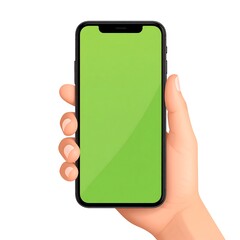 Hand Holding Modern Smartphone.